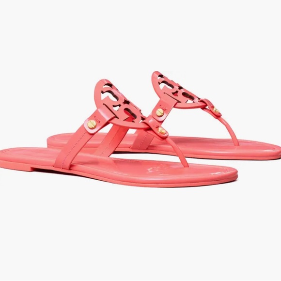 Tory Burch Pink T-Strap Sandals - Picture 1 of 4